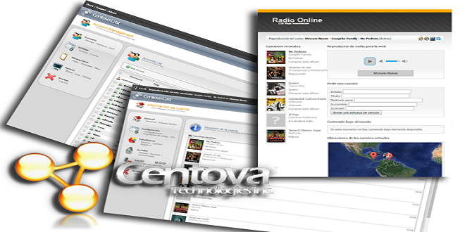 A screenshot Centova Cast panel